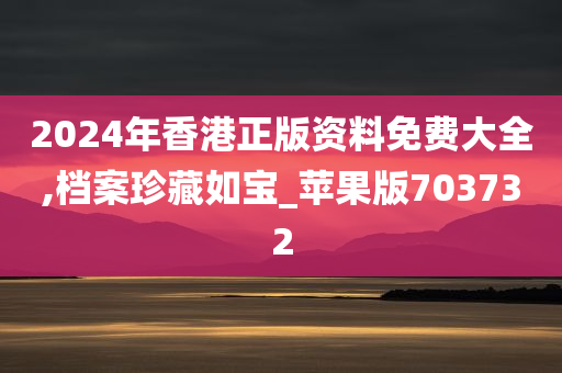 2024年香港正版资料免费大全,档案珍藏如宝_苹果版703732