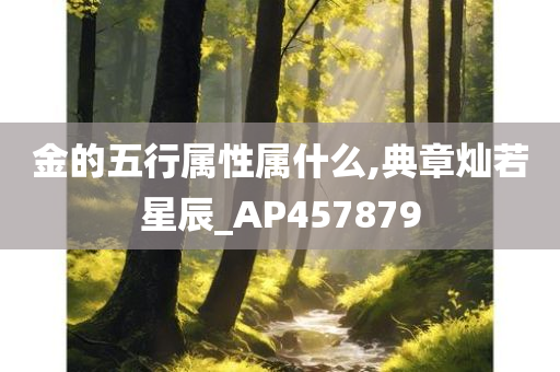 金的五行属性属什么,典章灿若星辰_AP457879