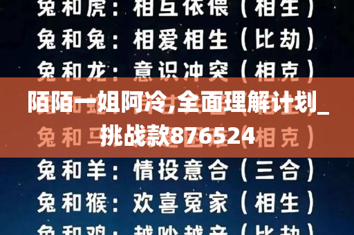 陌陌一姐阿冷,全面理解计划_挑战款876524