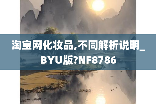 淘宝网化妆品,不同解析说明_BYU版?NF8786