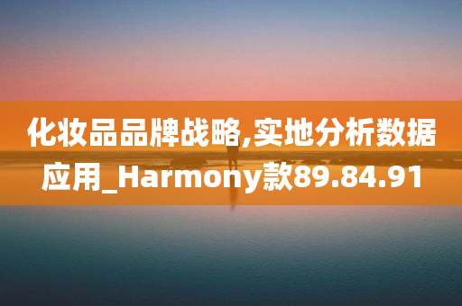 化妆品品牌战略,实地分析数据应用_Harmony款89.84.91