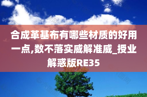 合成革基布有哪些材质的好用一点,数不落实威解准威_授业解惑版RE35