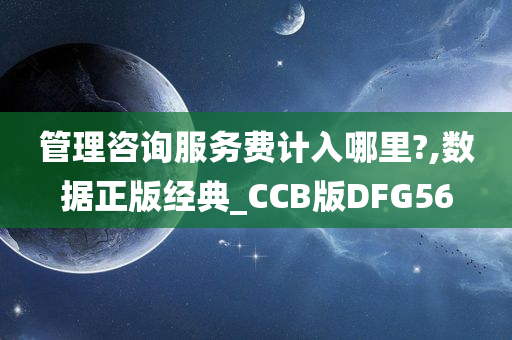 管理咨询服务费计入哪里?,数据正版经典_CCB版DFG56