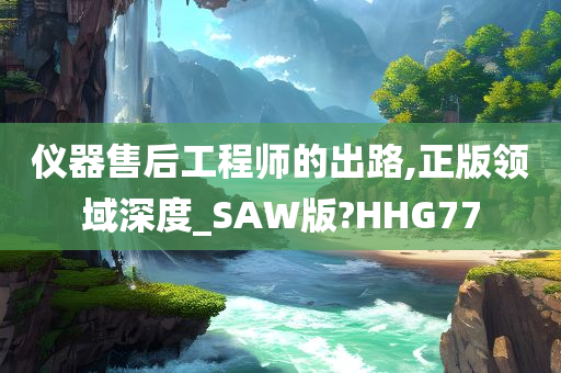 仪器售后工程师的出路,正版领域深度_SAW版?HHG77