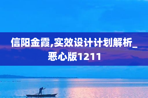 信阳金霞,实效设计计划解析_恶心版1211