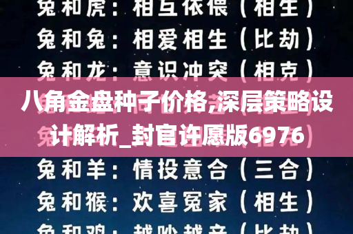 八角金盘种子价格,深层策略设计解析_封官许愿版6976