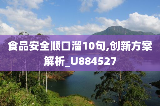 食品安全顺口溜10句,创新方案解析_U884527