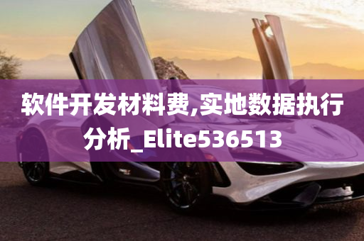 软件开发材料费,实地数据执行分析_Elite536513