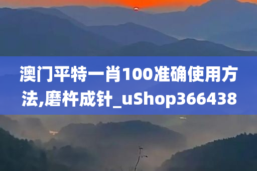 澳门平特一肖100准确使用方法,磨杵成针_uShop366438