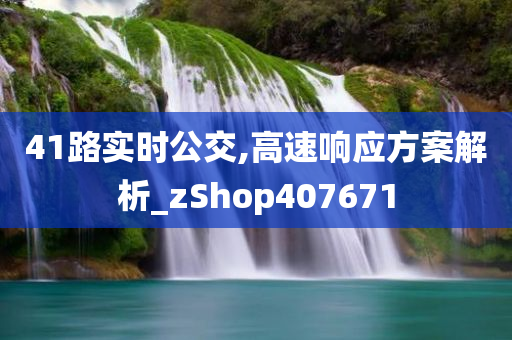 41路实时公交,高速响应方案解析_zShop407671