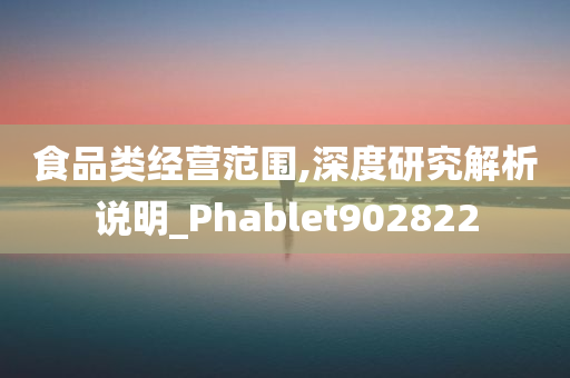 食品类经营范围,深度研究解析说明_Phablet902822