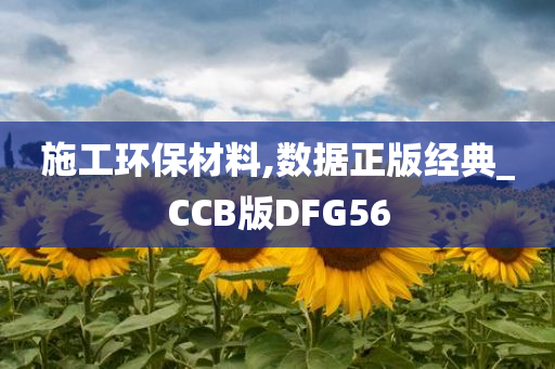 施工环保材料,数据正版经典_CCB版DFG56