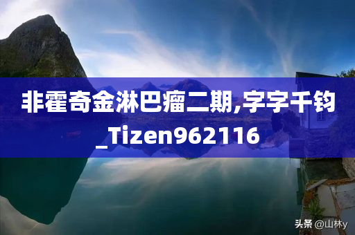 非霍奇金淋巴瘤二期,字字千钧_Tizen962116