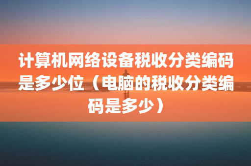 计算机网络设备税收分类编码是多少位（电脑的税收分类编码是多少）