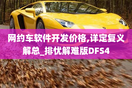 网约车软件开发价格,详定复义解总_排忧解难版DFS4