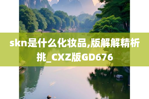 skn是什么化妆品,版解解精析挑_CXZ版GD676