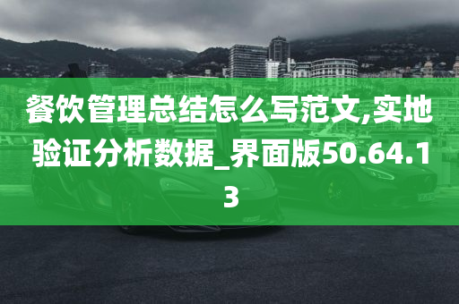 餐饮管理总结怎么写范文,实地验证分析数据_界面版50.64.13