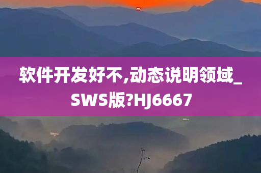 软件开发好不,动态说明领域_SWS版?HJ6667