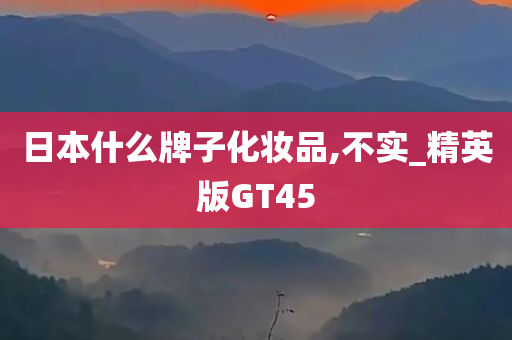 日本什么牌子化妆品,不实_精英版GT45