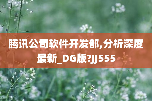 腾讯公司软件开发部,分析深度最新_DG版?JJ555