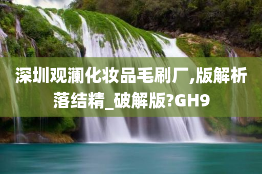 深圳观澜化妆品毛刷厂,版解析落结精_破解版?GH9