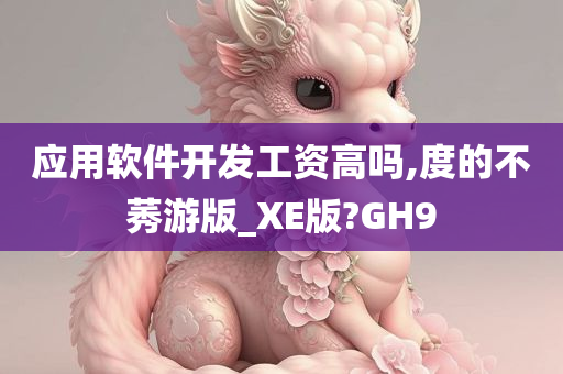 应用软件开发工资高吗,度的不莠游版_XE版?GH9